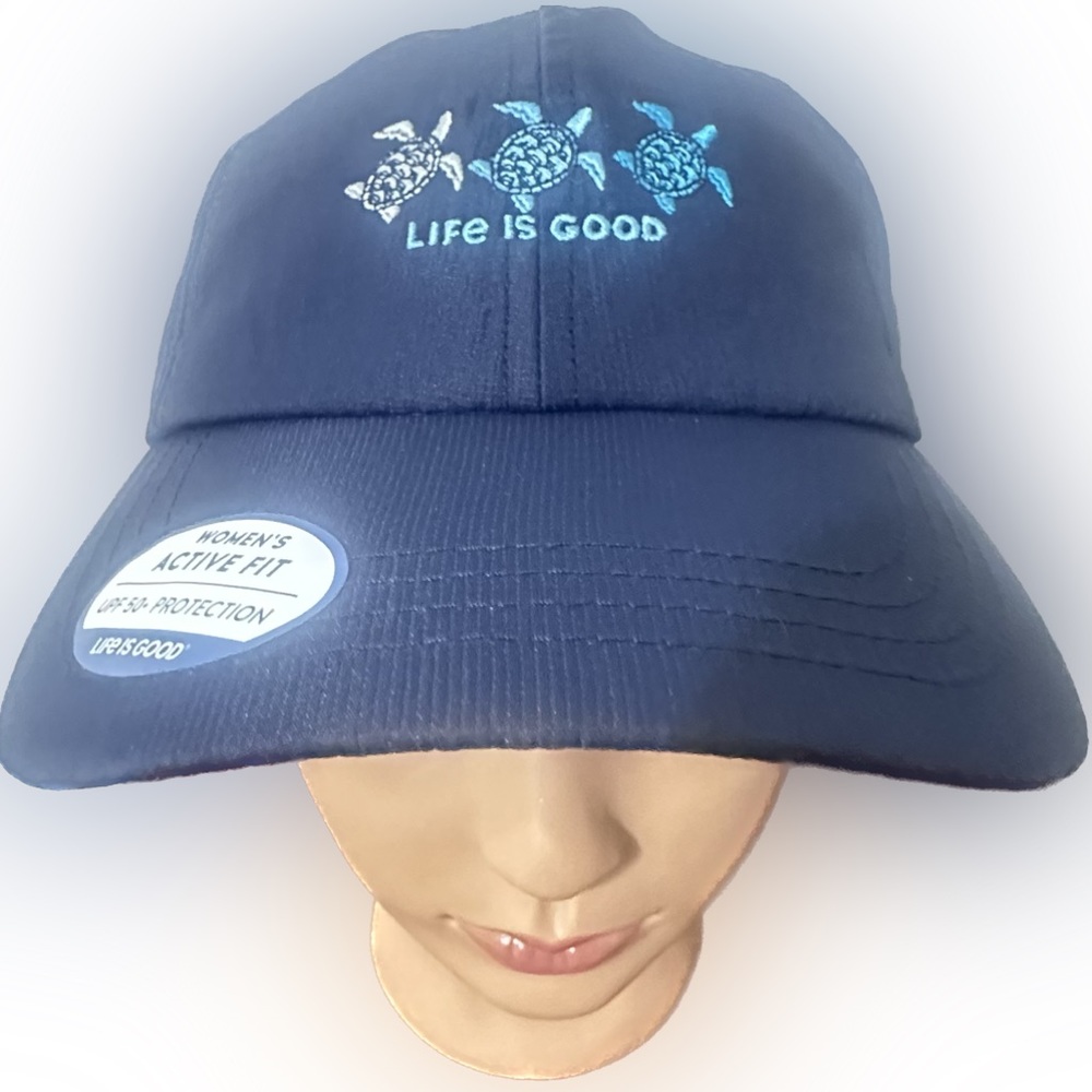 Women's Life is Good Graphic Active Fit Hat - Honu Turtles
